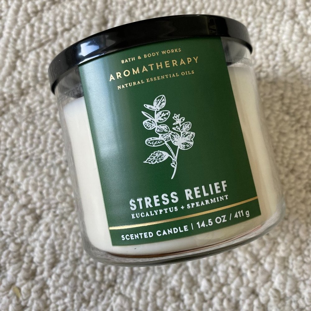 Bath & Body Works Stress Relief Eucalyptus + Spearmint Candle